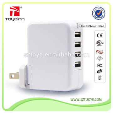 5v 5.4a Interchangeable multifunctional 4 usb ports charger