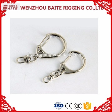 Bit snap hook key ring , silver key ring ,metal snap hook with chain and ring