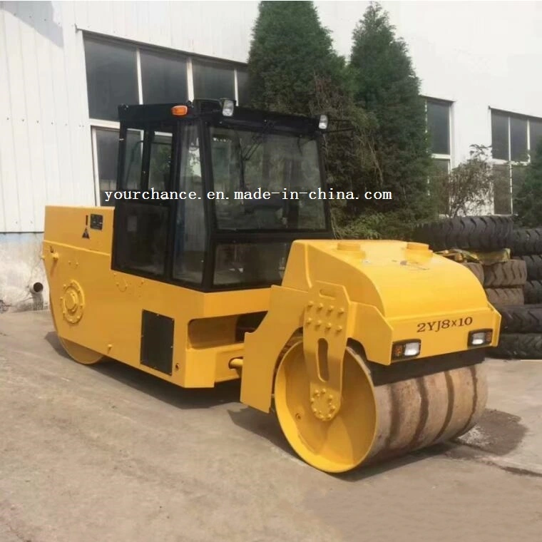 Australia Hot Selling Paving Machinery 2yj8X10 50HP Power 10tons Double Drums Static Small Road Roller with Cabin