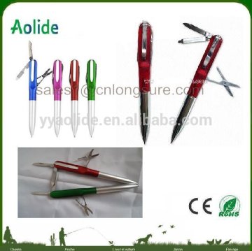 Multifunction ball pen with clip pen with Mini-file, mini-knife and mini-scissor