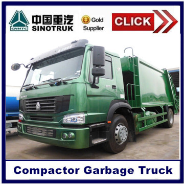 4x2 Howo 15m3 compactor garbage truck price sale