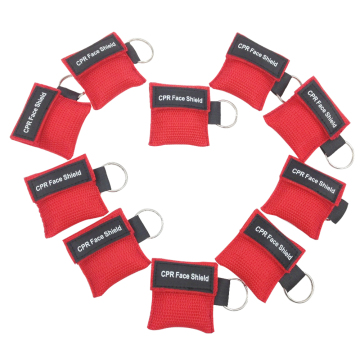 Cpr Face Pockets Mask Valve Shield Keychain