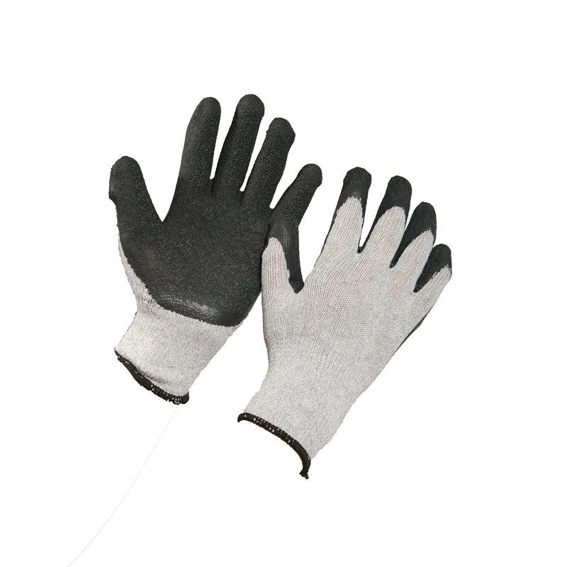 Cheap 10 Gauge Cotton Liner Coated Latex Work Gloves