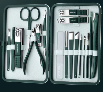 Professional Customised Stainless Steel 18-Pc Nail Care Set