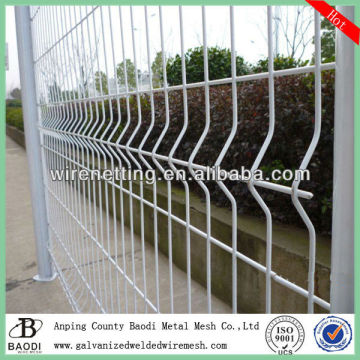 filed white mesh panel welded braided fence wire