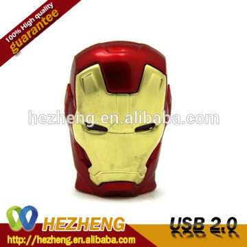 Free Logo Custom Novelty Metal Iron Man Pen Drive 2.0