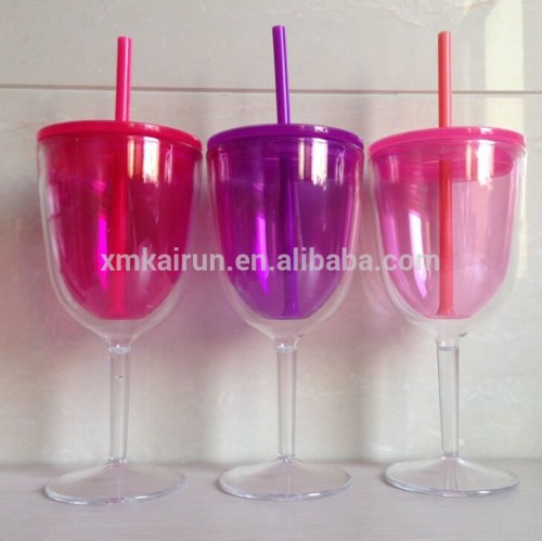 plastic cups with lids personalized/clear plastic wine cups with straws/eco friendly juice cup with lid and straw