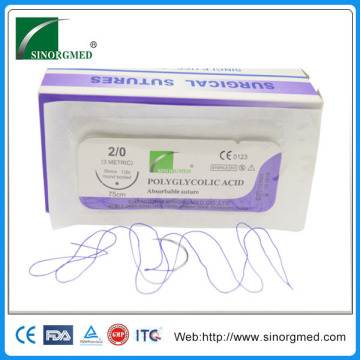 Absorbable Surgical Braided Medical PGA Suture