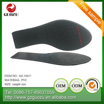 black pvc half pad shoe sole