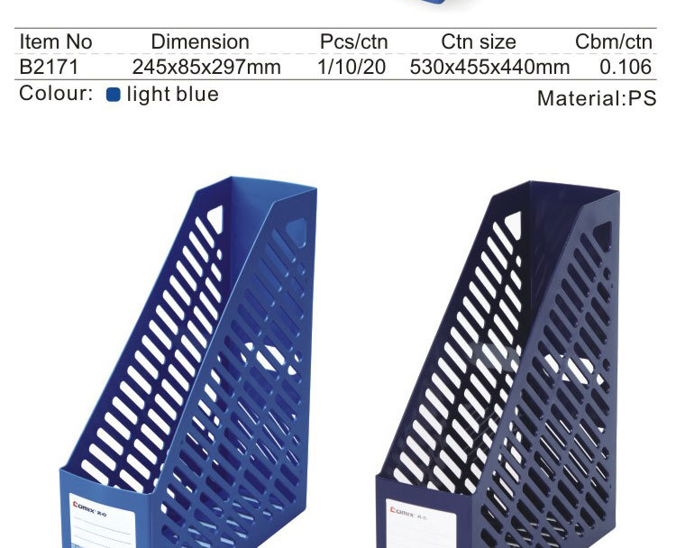 Foldable A4 single pocket ps plastic office magazine holder