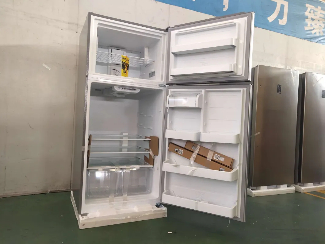 No Frost 21 Cuft Stainless Steel Double Door Top Freezer Refrigerator