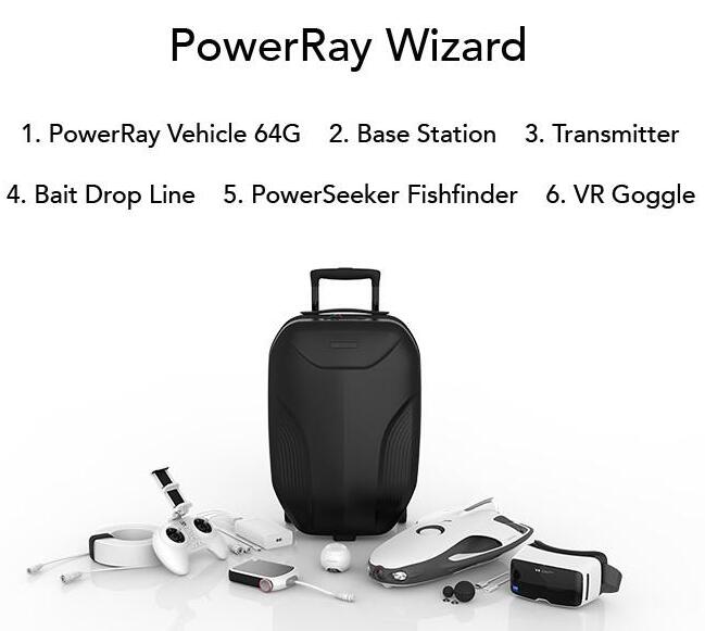 PowerRay Remote controll Bait drop fishfinding underwater drone