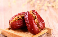 Healthy natural walnut with red date