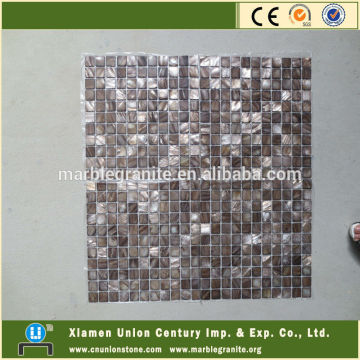 Wall decorative brown mother of pearl mosaic tile