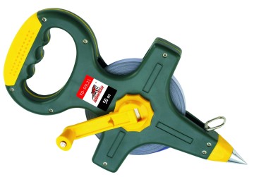 Open frame long steel measuring tape