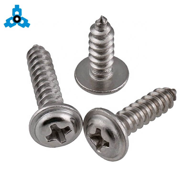 Cross Recessed Phillips Pan Head Self Tapping Screws With Collar
