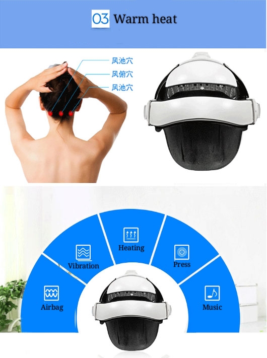 Head-mounted  automatic vibration electric head massager finger massage tools scalp massager