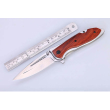 Hunting Pocket Folding Knife with Wooden Handle