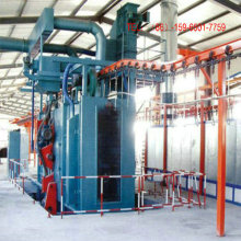 double route hanger chains type continuous working shot blasting machine