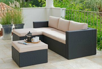 Rattan corner uint sofa