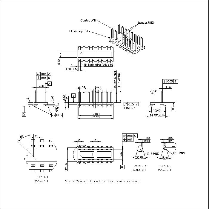 OBD-FMB-16G0XXXV2 OBD Male 16P Framed Connector