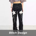 Black Stars Custom Women's Denim Pants