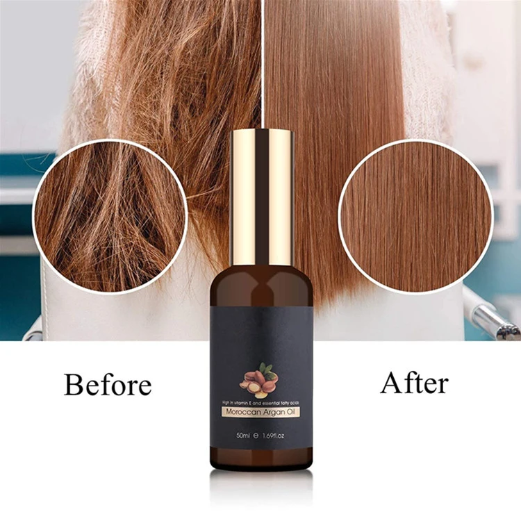 Organic Argan Oil Hair Serum for Damaged, Dry, Curly, Frizzy Hair Treatment