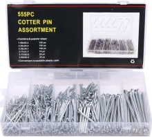 VIKTEC 555Pcs Heavy Duty Zinc Plated Cotter Pin Assortment Kit