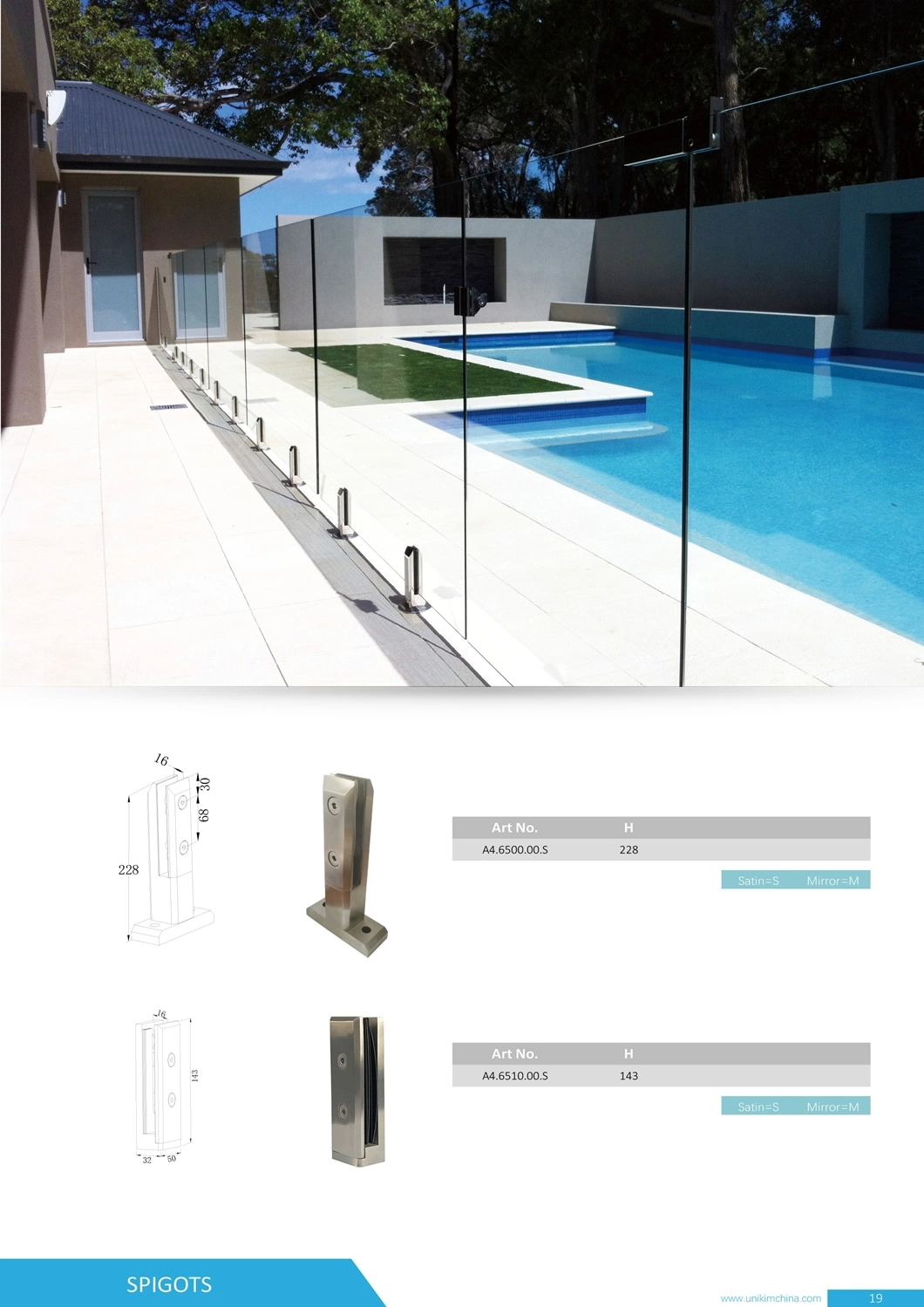 High Quality Stainless Steel Glass Swimming Pool Fence Spigot