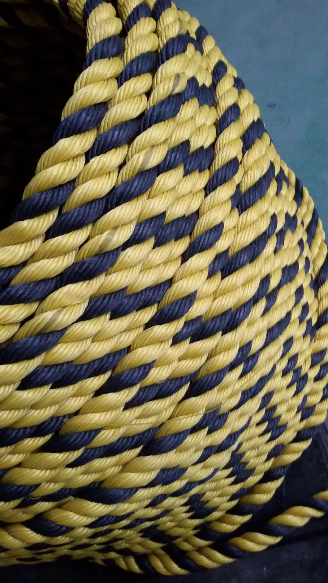 3 Strand Yellow Black Tiger Rope Polypropylene Rope