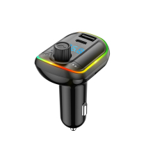 Hands-Free Wireless Car FM Bluetooth Transmitter with Dual USB Quick Charge