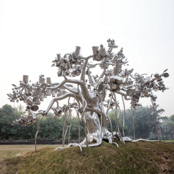 Modern garden decoration 304 316 stainless steel tree