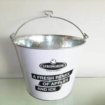 Tin bucket with bottle opener handle