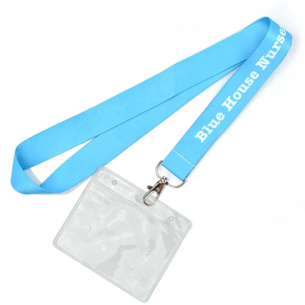 Cheap promotion custom plastic fashion lanyard id card badge holder attachment