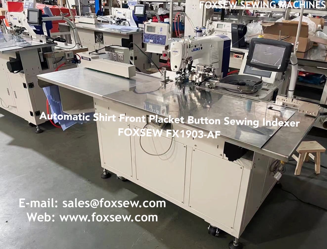 Automatic Shirts Front Placket Button Sewing Indexer FOXSEW FX1903-AF -2