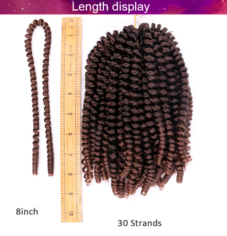 Crochet T30 Private Label Spring Twist Extension Long Bulk 12" Braid Synthetic Spring Nubian Twist Hair