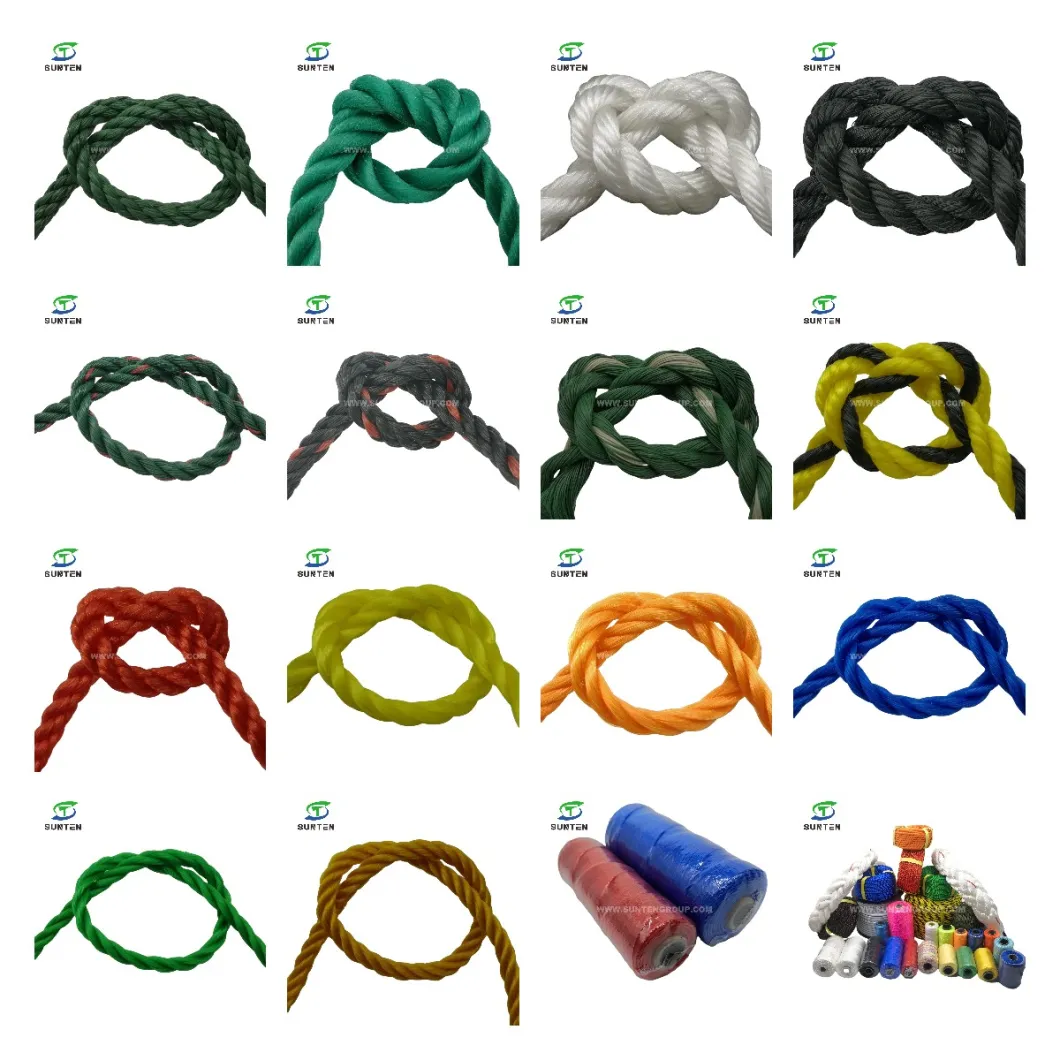 PP/PE/Polypropylene/Polyester/Polyamide/Nylon/Plastic/Climbing/UHMWPE/Fishing/Static/Twisted/Mooring/Marine Safety Braided Rope