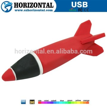 Hot Sale Free Sample rocket shape usb flash drive