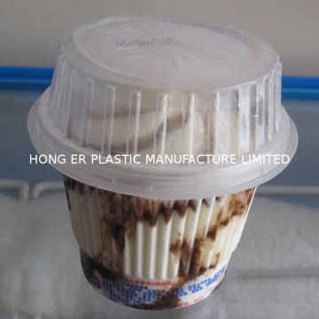170ml Disposable Ice Cream Cups / Clear Plastic Sundae Cups Pet