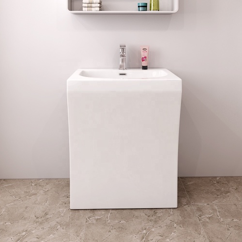 Wholesale hotel square white luxury bathroom wash basin