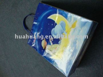 Shanghai fashion plastic handle drawstring bag