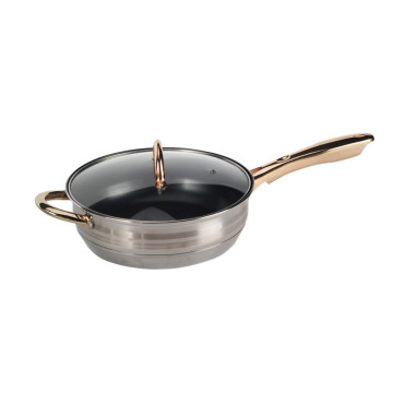 Gold handle cookware cooking pot set