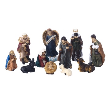 2-inch Bethlehem Nights Christmas Nativity Scene Figurines Set: Desktop Decoration and Religious Gift