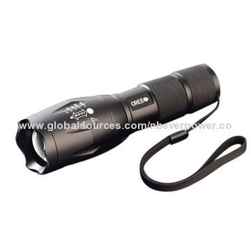 Ultra Bright Zoom High Power CREE XML-T6 LED Torch,18650 or 3XAAA battery,made of aluminum