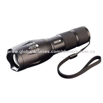 Ultra brillante Zoom alta potencia CREE XML-T6 LED antorcha, 18650 batería 3XAAA, hecho de aluminio o