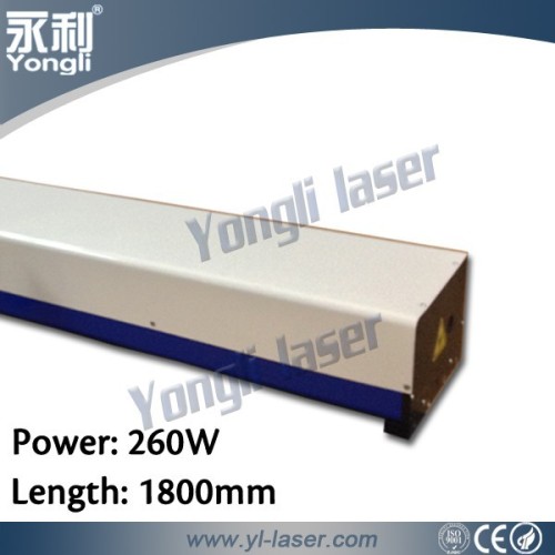 Yongli 260W co2 glass laser tube laser cutting machine