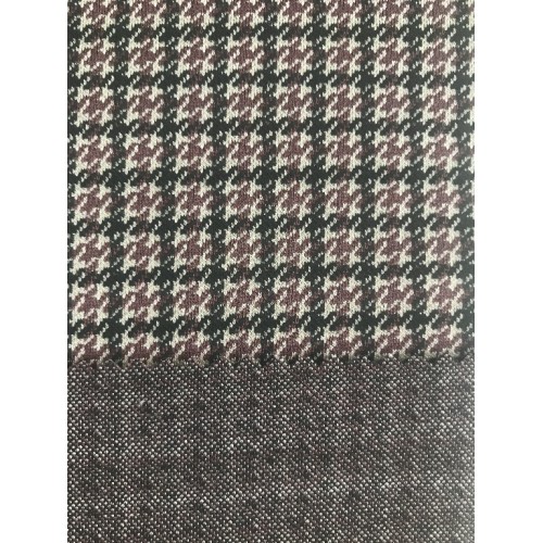 Design de tricô duplo Houndstooth Jacquard