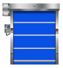 PVC high speed rolling shutter door