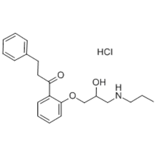 Chlorhydrate de 1- [2- [2-hydroxy-3- (propylamino) propoxy] phényl] -3-phénylpropane-1-one CAS 34183-22-7