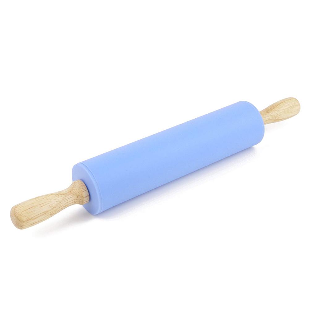 Silicone Rolling Pin wood handle